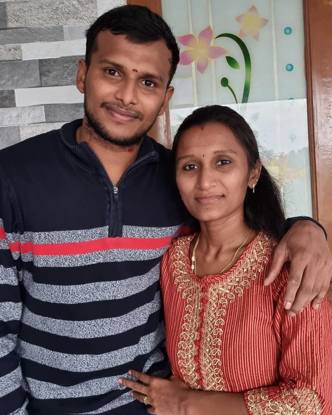 T Natarajan and his wife
