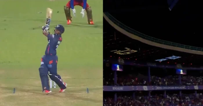 WATCH: Nicholas Pooran sends the ball into orbit during RCB vs LSG clash at IPL 2024