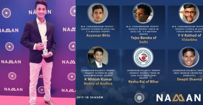 Nitish Kumar Reddy won the U16 Jagmohan Dalmiya award