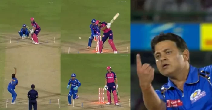 IPL 2024 [WATCH]: Piyush Chawla celebrates fiercely as he outsmarts Jos Buttler with precision in RR vs MI