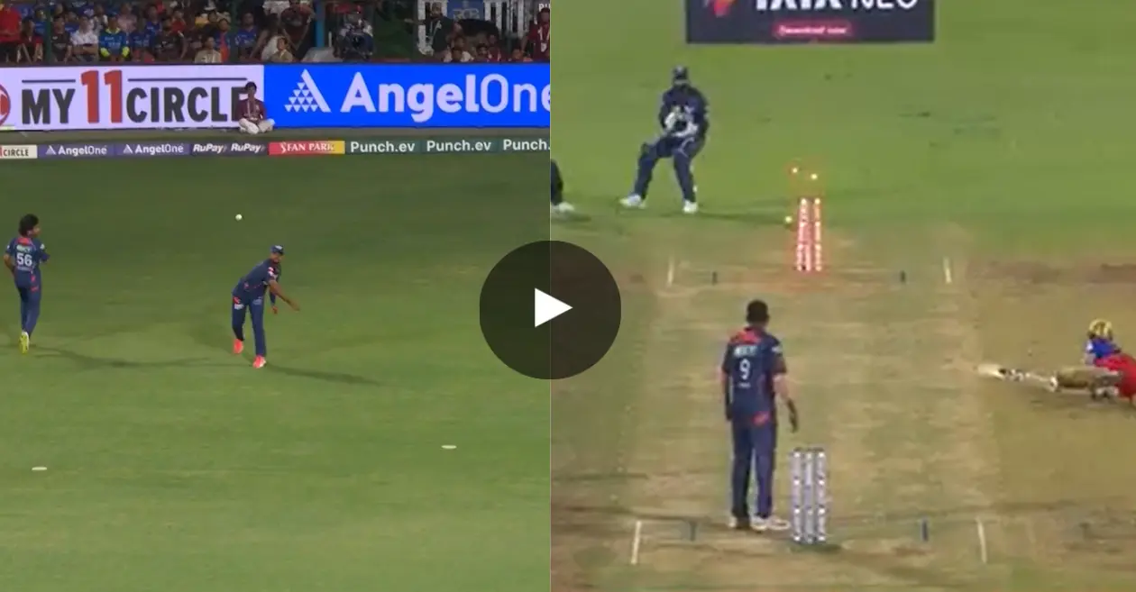 VIDEO: Nicholas Pooran’s perfect throw results in Mayank Dagar’s run out during RCB vs LSG match in IPL 2024