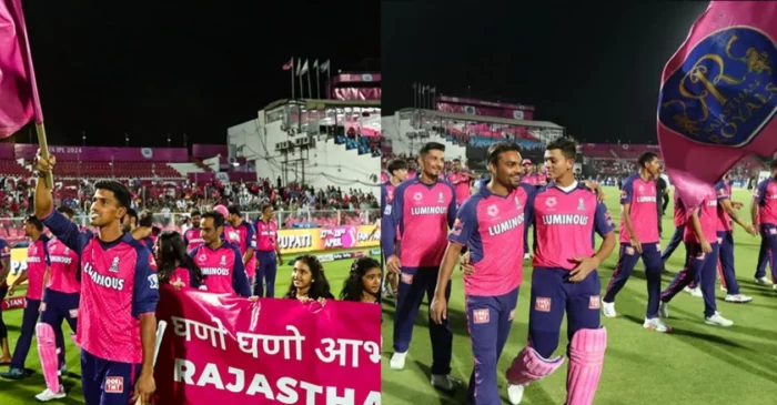 IPL 2024 [WATCH]: Rajasthan Royals players thank Jaipur crowd after their last match at the Sawai Mansingh Stadium