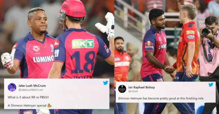 Twitter reactions: Shimron Hetmyer’s late flourish powers RR to thrilling win over PBKS in IPL 2024