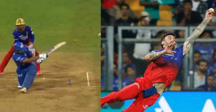 IPL 2024 [WATCH]: Reece Topley grabs a blinder to dismiss Rohit Sharma in MI vs RCB match