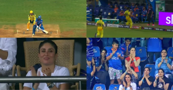 IPL 2024 [WATCH]: Rohit Sharma’s reverse sweep ignites cheers from Kareena Kapoor & Sara Tendulkar