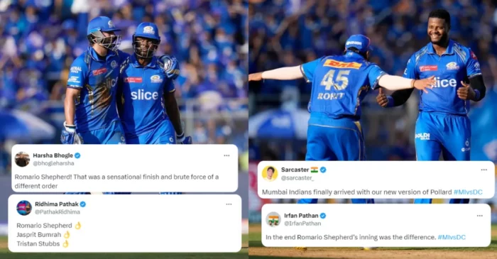 Twitter reactions: Romario Shepherd shines as clinical MI beat DC to register their maiden victory in IPL 2024