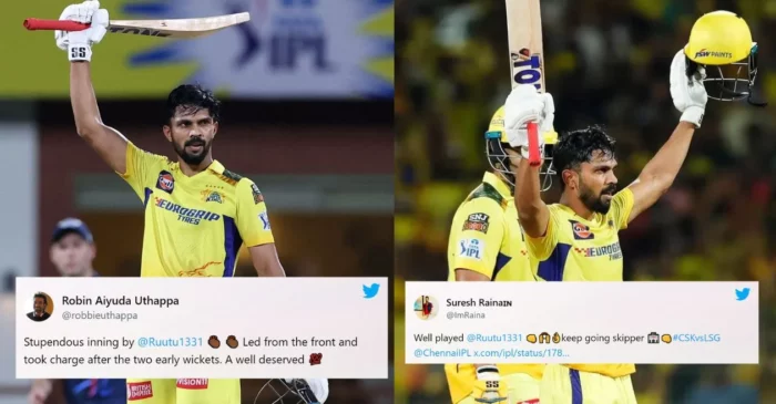 Twitter erupts as Ruturaj Gaikwad lights up Chepauk with a magnificent century in CSK vs LSG clash | IPL 2024