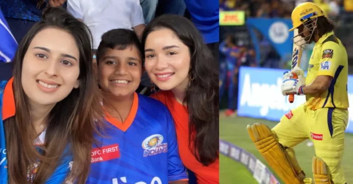 Sara Tendulkar reacts to MS Dhoni’s grand entry at Wankhede | IPL 2024