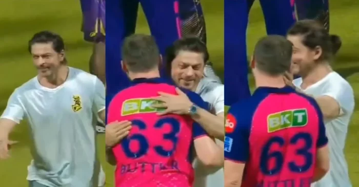 IPL 2024 [WATCH]: Shah Rukh Khan hugs Jos Buttler in a noble gesture despite KKR’s loss to RR