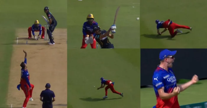 IPL 2024 [WATCH]: Cameron Green pulls off an exceptional diving catch to dismiss Shubman Gill during GT vs RCB clash