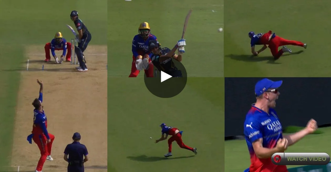 IPL 2024: Cameron Green’s Stunning Diving Catch Removes Shubman Gill in GT vs RCB Match [VIDEO]