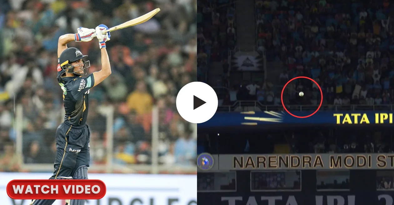 IPL 2024 [WATCH]: Shubman Gill Hits Kagiso Rabada for a Perfect Straight Six in GT vs PBKS Showdown