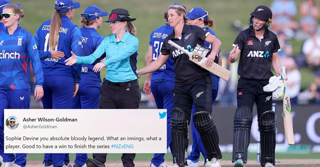 Twitter reactions: Sophie Devine’s dazzling ton helps New Zealand avoid clean sweep against England in WODI series