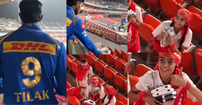 IPL 2024 [WATCH]: Tilak Varma generously gifts his gloves to two budding cricketers