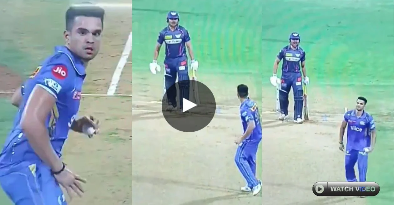 WATCH Arjun Tendulkar gives a death stare to Marcus Stoinis during MI