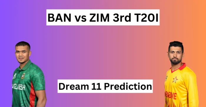 BAN vs ZIM 2024, 3rd T20I: Match Prediction, Dream11 Team, Fantasy Tips & Pitch Report | Bangladesh vs Zimbabwe