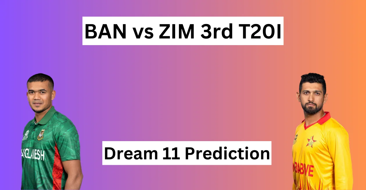 <div>BAN vs ZIM 2024, 3rd T20I: Match Prediction, Dream11 Team, Fantasy Tips & Pitch Report | Bangladesh vs Zimbabwe</div>