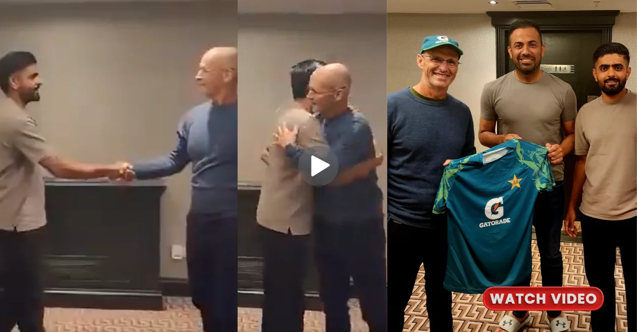 video: Babar Azam greets Gary Kirsten with a warm embrace before the ENG vs PAK T20I series