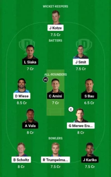 Dream 11 Team Nam vs PNG