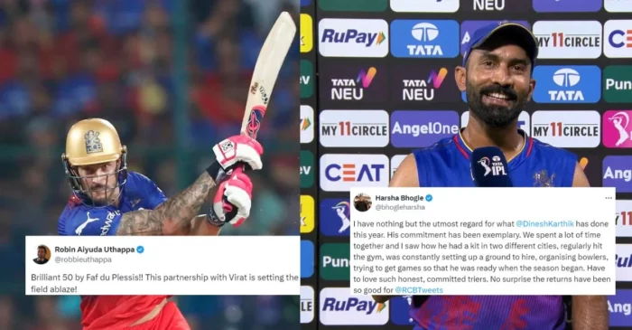 Twitter reactions: Faf du Plessis and Dinesh Karthik’s heroics propel RCB to victory over GT | IPL 2024