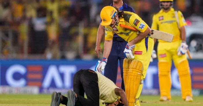 WATCH: MS Dhoni’s gesture wins hearts after fan breach during GT vs CSK clash | IPL 2024
