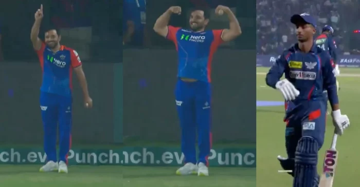 WATCH: Gulbadin Naib flexes his muscles after taking a spectacular catch of Ayush Badoni | DC vs LSG, IPL 2024