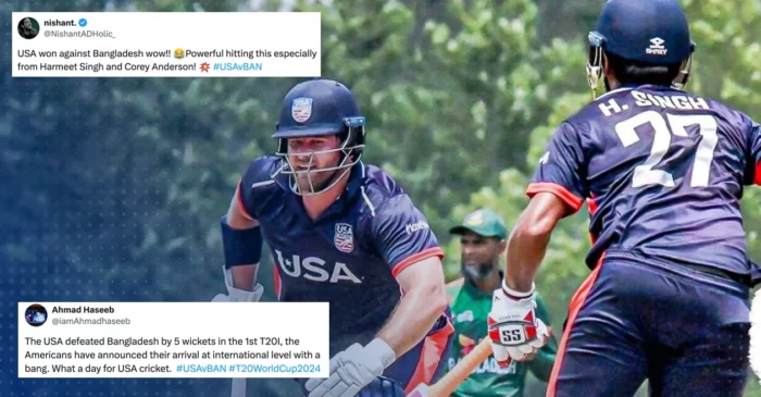 Twitter reactions: Harmeet Singh, Corey Anderson shine as USA stun Bangladesh, clinch historic win in T20I series opener