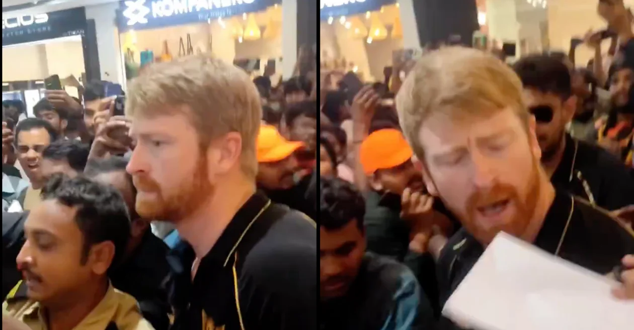Heinrich Klaasen mobbed by fans in shopping mall