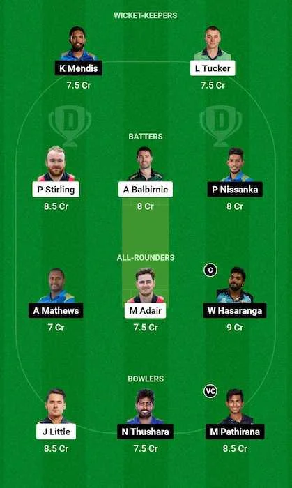 IRE vs SL Dream11 Team for todays match (May 31)