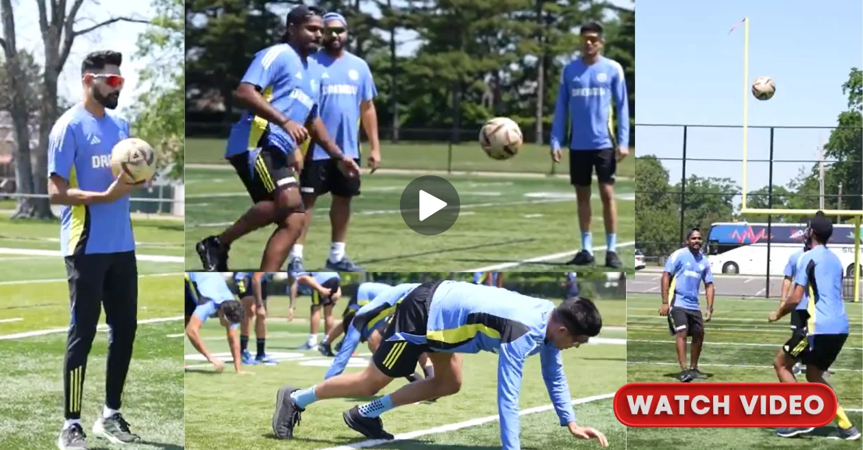 VIDEO: Indian players showcase foot volley skills in training session before T20 World Cup 2024