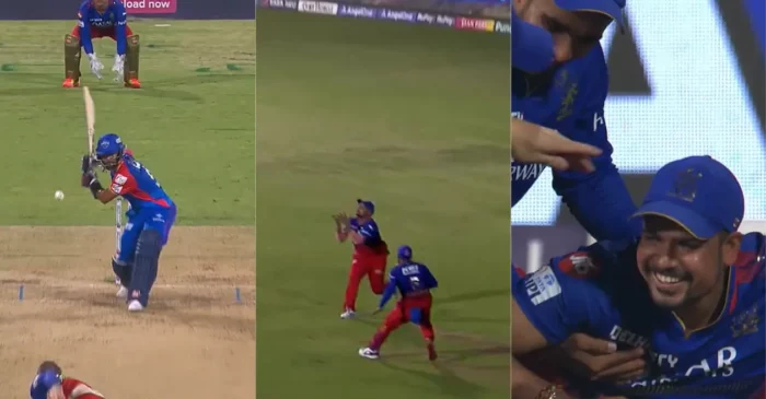 IPL 2024 [WATCH]: Karn Sharma takes a spectacular diving catch to dismiss Shai Hope during RCB vs DC clash