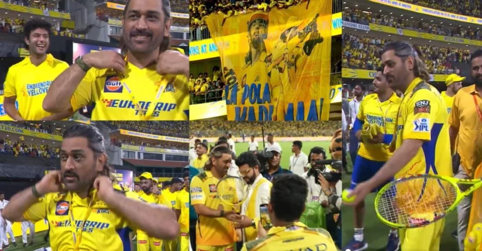 IPL 2024 [WATCH]: MS Dhoni leads CSK’s victory lap at Chepauk after win over RR; Suresh Raina also joins