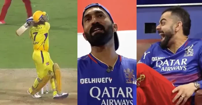 IPL 2024: Virat Kohli reacts hilariously as Dinesh Karthik credits MS Dhoni’s 110m six for RCB’s win over CSK