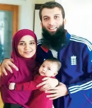 Moeen Ali with his wife Firoza Hossain