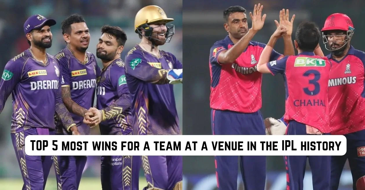 Top 5: Most wins for a team at a venue in the IPL history