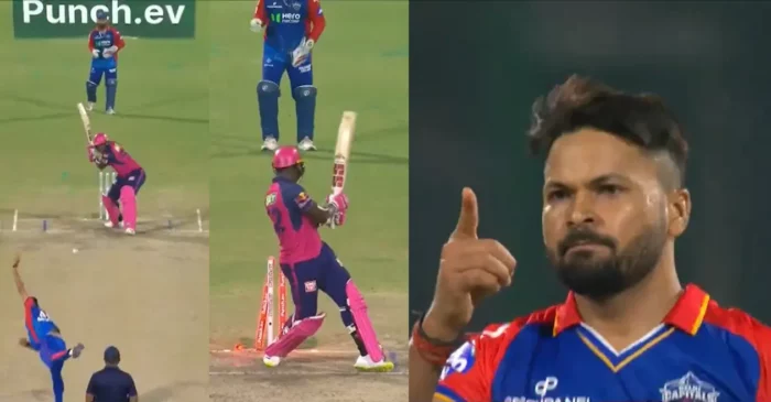 IPL 2024 [WATCH]: Mukesh Kumar cleans up Rovman Powell with a stellar delivery in DC vs RR match