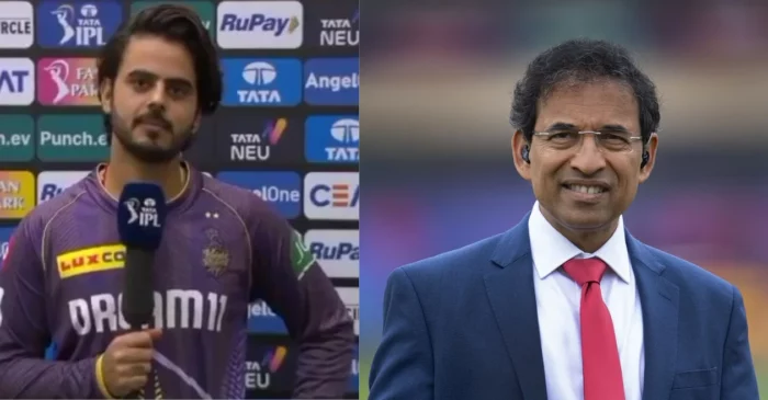 WATCH: Nitish Rana’s funny “middle finger” response to Harsha Bhogle’s query in IPL 2024