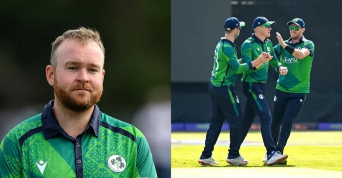 Paul Stirling reacts after Ireland clinches thrilling victory over Pakistan in the 1st T20I