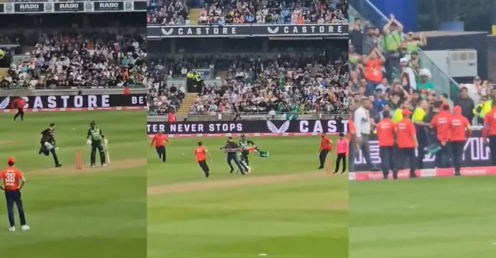 WATCH: Pitch invader breaches security and waves Palestine flag during England vs Pakistan 2nd T20I