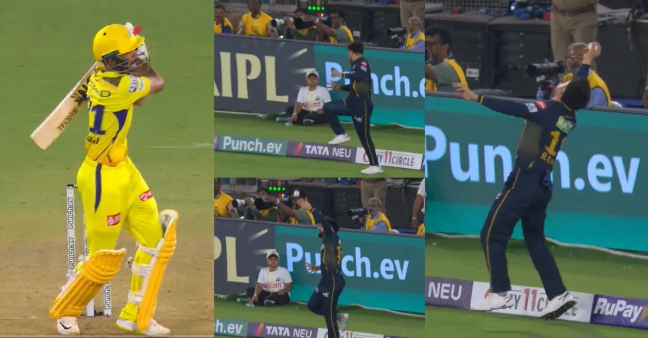 WATCH: Rashid Khan pulls off a sensational catch to dismiss Ruturaj Gaikwad in GT vs CSK clash | IPL 2024