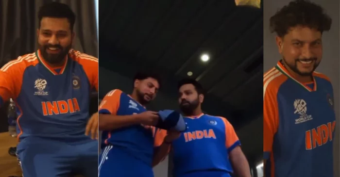 WATCH: Rohit Sharma and Kuldeep Yadav involve in a hilarious banter ahead of T20 World Cup 2024