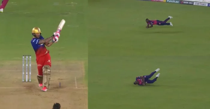 RR vs RCB [WATCH]: Rovman Powell defies gravity with a mind-boggling catch to dismiss Faf du Plessis in the Eliminator