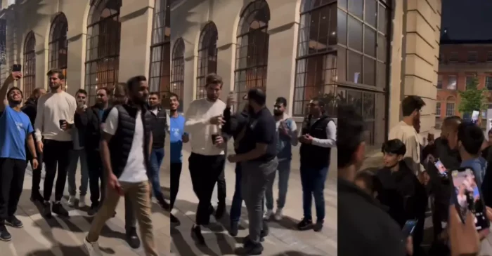 WATCH: Fans mob Pakistan’s Shaheen Afridi on Leeds’ streets following clash with Afghan supporter