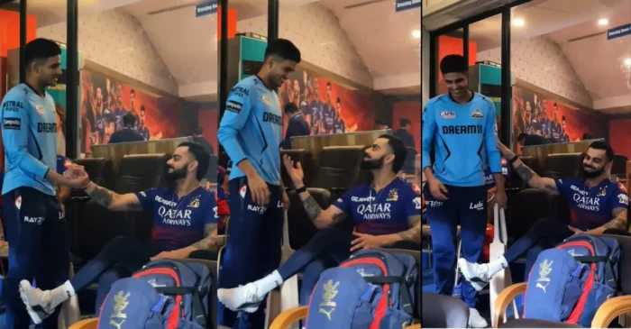 IPL 2024 [WATCH]: Virat Kohli pokes fun at Shubman Gill as GT skipper visits RCB dressing room