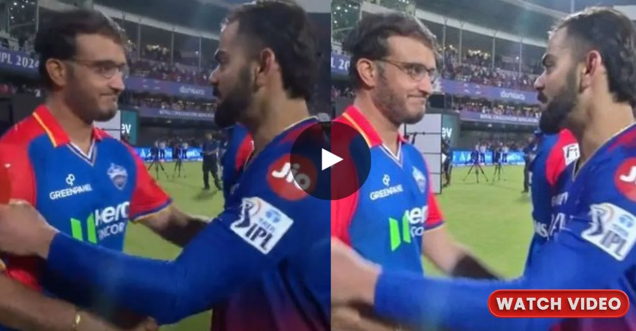 IPL 2024: Sourav Ganguly’s Kind Gesture towards Virat Kohli following RCB vs DC Match [WATCH]