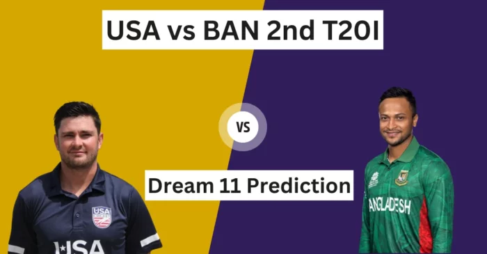 USA vs BAN 2024, 2nd T20I: Match Prediction, Dream11 Team, Fantasy Tips & Pitch Report | USA vs Bangladesh