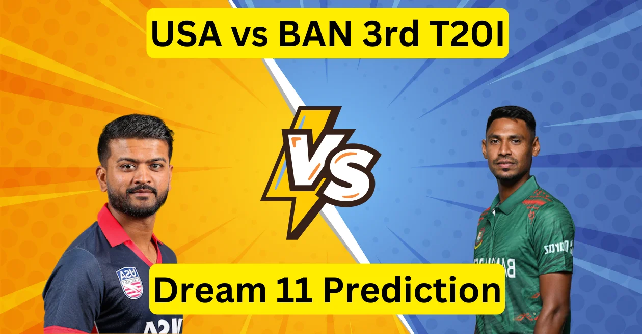 <div>USA vs BAN 2024, 3rd T20I: Match Prediction, Dream11 Team, Fantasy Tips & Pitch Report | USA vs Bangladesh</div>