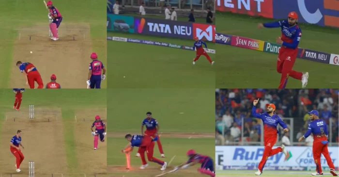 IPL 2024 [WATCH]: Virat Kohli’s superb reflexes lead to the run out of Dhruv Jurel in RR vs RCB Eliminator clash