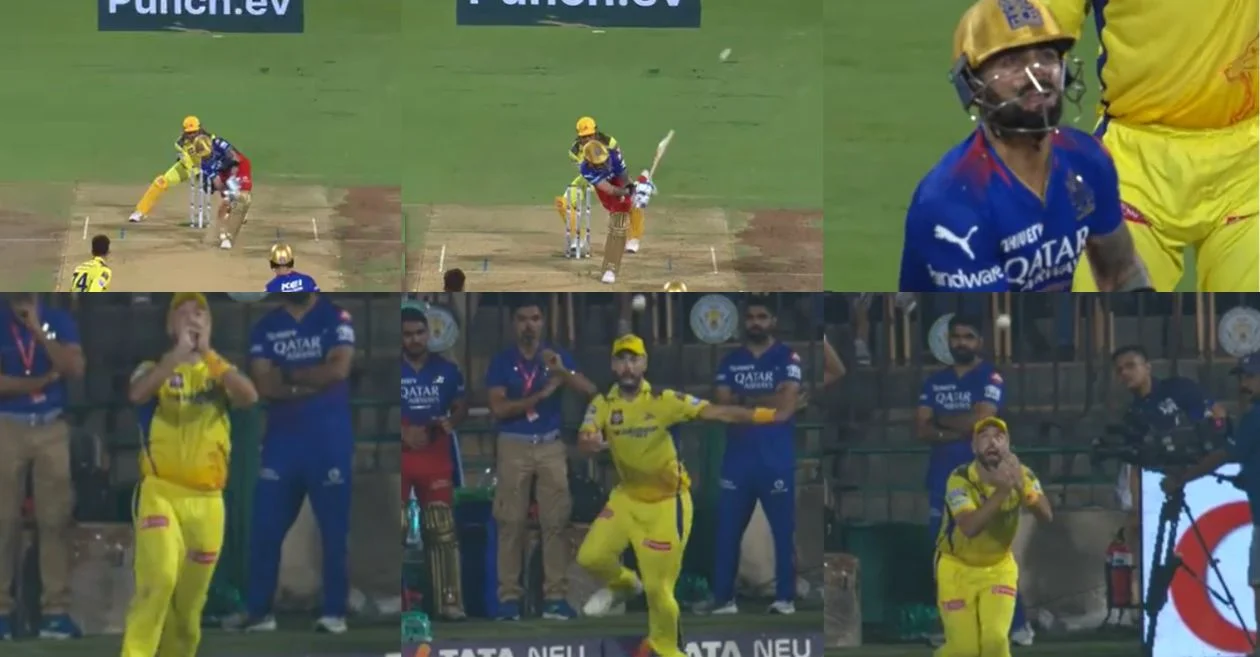 WATCH: Daryl Mitchell’s brilliant juggling boundary catch to dismiss Virat Kohli in RCB vs CSK clash | IPL 2024