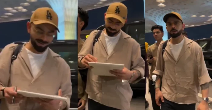 T20 World Cup 2024 [WATCH]: Virat Kohli acknowledges Anushka Sharma while conversing with paparazzi before departing for the US